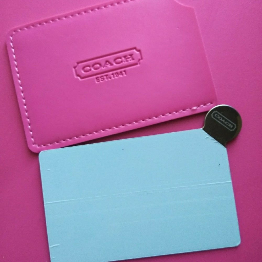 Brand New Pink Coach Pocket Mirror